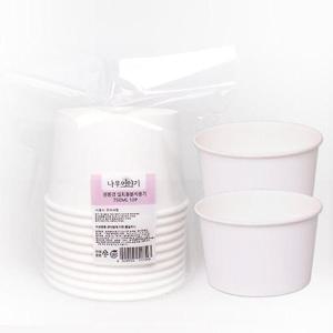 일회용 종이용기 750ml 10p세트 컵밥 포장용기 그릇 접시