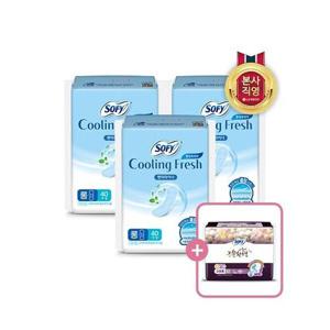 [쏘피]쏘피 쿨링프레쉬 팬티라이너 롱 40P 3팩 + 순한면 슈퍼롱 3P