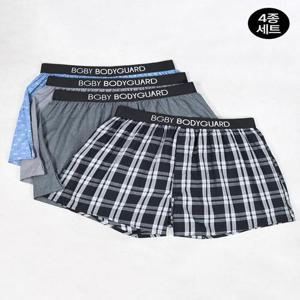 [보디가드]보디가드 남성 클래식 아웃밴드 코튼 트렁크 팬티 4종 세트 BMT01
