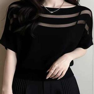 [휴드]레제스 시스루 라인 루즈 여름 탑