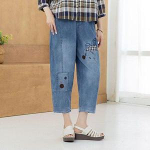 [디얼마미][디얼마미] 썸머 8부 배기 데님팬츠 /마담 미시 중년 여성 빅사이즈 40대 50대