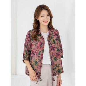 [모슬린]엄마옷 인견 카라 가디건형 블라우스 MQG128238 마담 미시 중년여성 빅사이즈 할머니옷 50대 60..