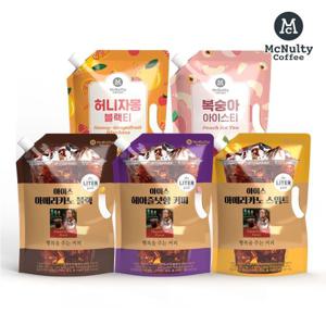 [맥널티]아이스티/커피 아이스 5종 1L 6팩 아메리카노/허니자몽/복숭아