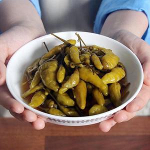 한식 간장 산 고추 장아찌 350g 하늘 고추 짱아찌 산 고추절임 간장 고추장