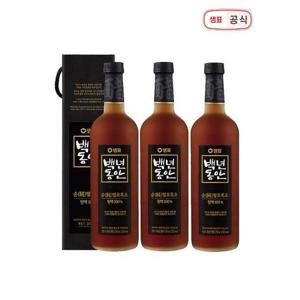 [샘표]백년동안 순발효흑초원액 750ml 3병 / 선물용