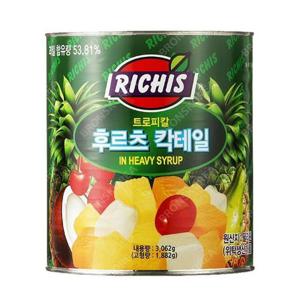 동서 후르츠 칵테일 3kg 팥빙수재료 눈꽃빙수 황도 화채