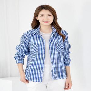 [모슬린]엄마옷 남방 체크 긴팔 604FGH158 마담/중년여성/빅사이즈/50대/60대