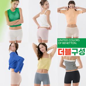 [방송에서만 1+1패키지][베네통 정품](17차) 여성 투톤  퓨징 사각팬티 6종+6종