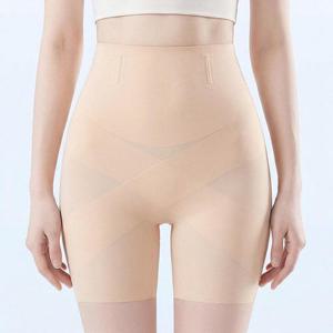 [미미캐츠]미미캐츠 하이웨스트 롱레그 심리스 복부 보정 여성 사각 드로즈 똥배 거들 팬티 MC0903