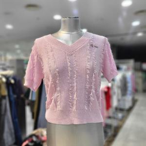 [에고이스트]프린지 브이넥 니트탑 ES2BX012_DG