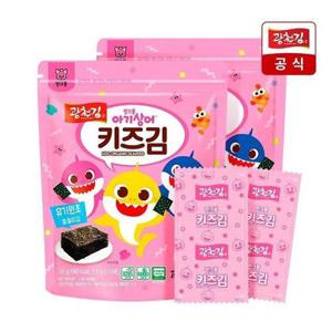 [광천김]핑크퐁 오가닉 줄줄이 유아김 1.5g 24봉x2팩 총48봉