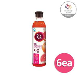 갤러리아_청정원 홍초 자몽 900ml x 6 마시는 자연 발효초
