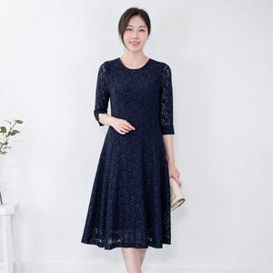 [모슬린]엄마옷 레이스 7부 원피스 614FGH143 마담/중년여성/빅사이즈/50대/60대