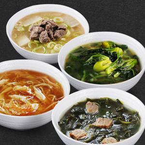 [16팩] 미역국/ 소고기무국/ 황태국/ 된장국 (각4팩씩)