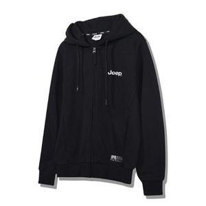 지프 남녀공용 클래식 후드 집업 자켓 JO3TZU002BK