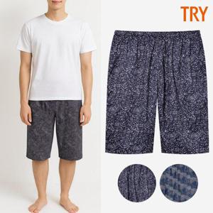 [트라이]트라이 남자인견파자마 5부 여름 잠옷바지 반바지 홈웨어 하의