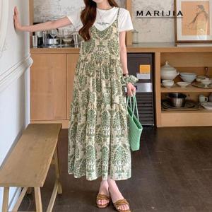 [마리지아]페이즐리 뷔스티에 원피스+곱창밴드_MOPB28009