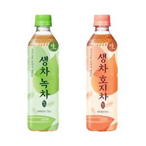 웅진 생차 녹차/호지차 500mL x 30페트 구성 맛선택