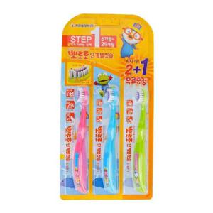 유아칫솔 단계별 6개월단계별칫솔 6~24개월 아기 아기3개입칫솔 WFKC3IE