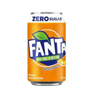 코카 환타 제로 오렌지 350ml X 24캔 뚱캔 음료수 탄산