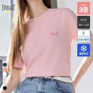 3종세트 에버라스트 여름 여성 복원력이 우수한 냉감 소로나 반팔티셔츠 6컬러 Bon-2655s3