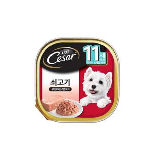 시저 강아지캔 11세이상 쇠고기 100g 48캔