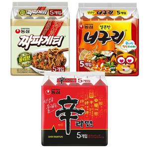 농심 신라면10봉지+너구리5봉지+짜파게티5봉지 총20봉지