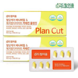 드림이음 혈당케어 바나바잎 & 체지방 다이어트 카테킨 플랜컷 혈당 다이어트 2개월분