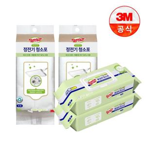 [3M]대형 베이직 정전기 청소포 50매 2개+물걸레 30매 2개