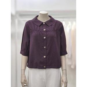 [프렐린]프렐린 세이브존02 둥근 카라 체크블라우스 RBB262341 (49585421)