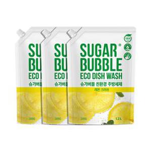 [슈가버블] 친환경 주방세제 레몬 크러쉬 1.2L x 3