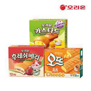 오리온 카스타드12p + 오뜨치즈12p + 후레쉬베리12p
