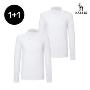 [인기] 헤지스남성 1+1 냉감티셔츠 UV차단 하이넥이너 골프티셔츠 HUTS6B910