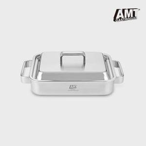 [미세스크래치/S급리퍼] AMT 316TI스텐 통5중 프로 사각 그리들팬 뚜껑세트(유광)