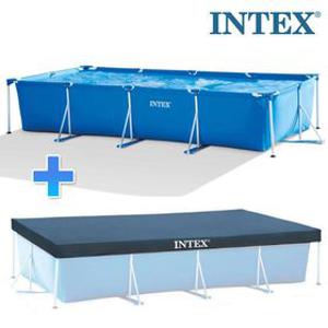 INTEX 인텍스 네오 패밀리 프레임풀 특대 + 덮개 조립식 야외 수영장