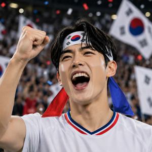고급형 태극기 헤어 밴드 스포츠 축구 경기 응원 소품
