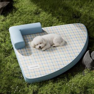 [해외] 북유럽 부채꼴 쿨링 방석 강아지 고양이 시원한 쿨매트 애견방석+오리장난감 무료증정