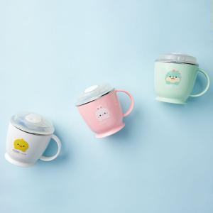 프렌즈 흘림방지 스텐 한손빨대컵