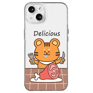 고기냠 호야 재밌는 캐릭터 디자인 투명 TPU 풀커버 휴대폰 케이스