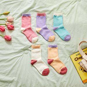ON 먼데이 투 프라이데이 양말 4-7Y 5P SET 핑크