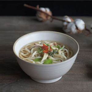 마리 크림화이트 분청 면기 4p 라면기 우동기 다용도 식기 그릇 신혼 집들이 한식 도자기