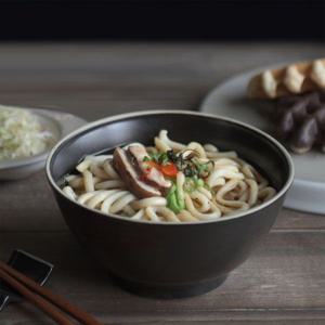 마리 블랙 분청 면기 4p 라면기 우동기 다용도 식기 그릇 신혼 집들이 한식 도자기