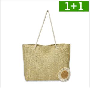 1+1 여성용 비치백 라탄가방 여름 숄더백 라피아백
