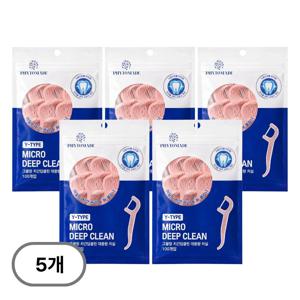 파이토메이드 Y자형 쿨민트 마이크로 딥클린 그물망 대용량 치실 100개입*5세트