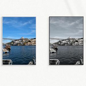 원본 & 흑백 유럽 풍경 빈티지 인테리어 포스터 액자 : 49 Douro Bridge