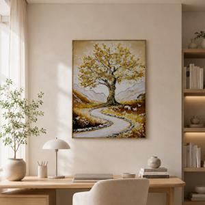 풍경화 풍수 인테리어 금전운 돈들어오는그림 돈나무 액자 60x80cm A1