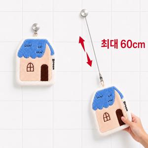 메탈릭 와이어 릴홀더(60cm) 3M 부착식 홀더 수건 집게 수세미 걸이