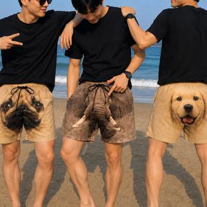 리얼한 코끼리 강아지 반바지 동물바지 쓸데없는 쓸모없는 웃긴 킹받는 이벤트 소