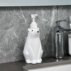곰돌이 펌핑 용기 액상형 디스펜서 주방 세제 욕실 핸드워시 샴푸 린스 손소독제 450ml
