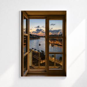 창문 유럽 풍경 자연 인테리어 포스터 액자 : Douro Rabelo